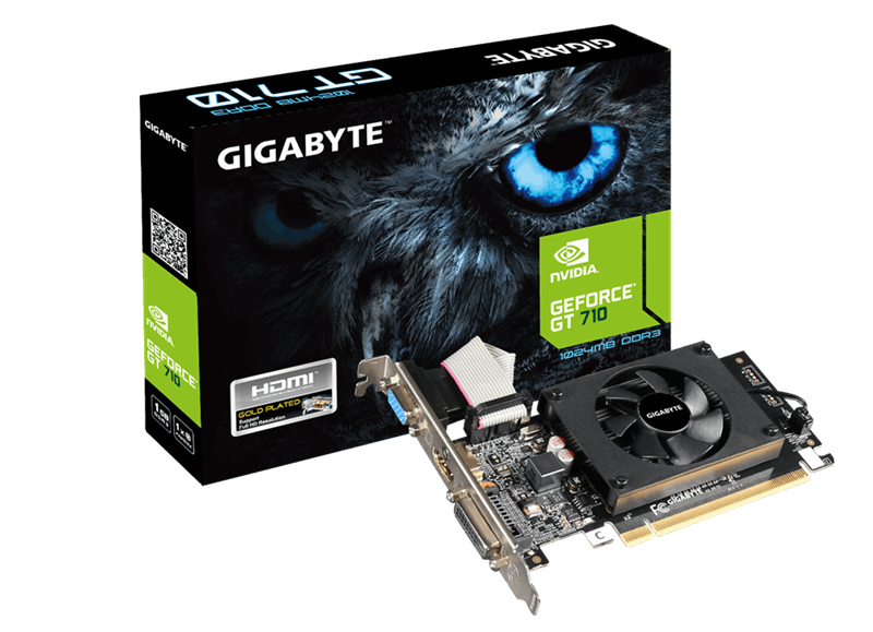 VGA GIGABYTE™  GeForce&#174; GT 710 1GB _N710D3-1GL _817S